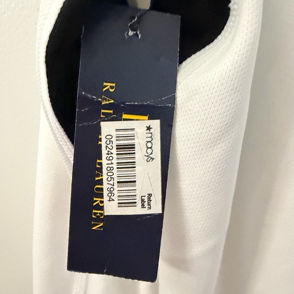 POLO BY RALPH LAUREN MENS XL 1/4 ZIP  PULLOVER WHITE POLYESTER NWT A954 - Picture 4 of 9